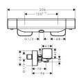 Термостат для душу зовнішнього монтажу Hansgrohe ECOSTAT E 15773000 - Фото 1